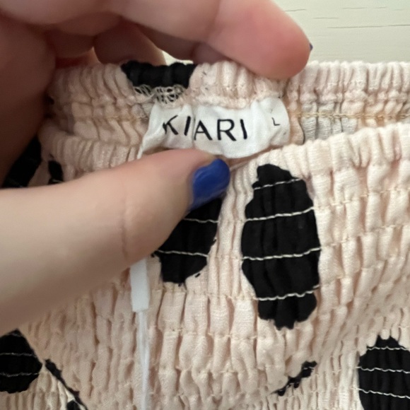 Kivari Rammy Polka Shirred Top NWT - Picture 3 of 9